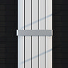 Nova Chrome Towel Bar Rail for 5 Section Single Panel Aluminium Radiators  Profile Large Image