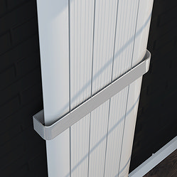 Nova Chrome Towel Bar Rail for 5 Section Single Panel Aluminium Radiators Large Image