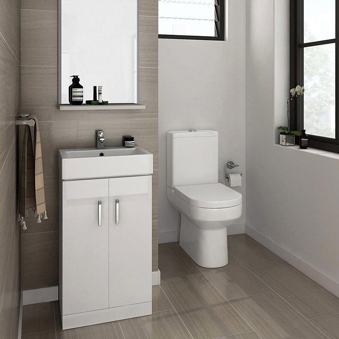 Nova Small Cloakroom Suite - Gloss White  Newest Large Image