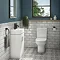 Nova Small Cloakroom Suite - Gloss White Large Image