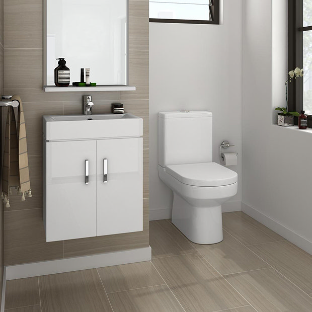 Nova Cloakroom Suite (Wall Hung Basin Unit & Close Coupled Toilet) at ...