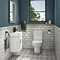 Nova Cloakroom Suite (Wall Hung Basin Unit + Close Coupled Toilet) Large Image