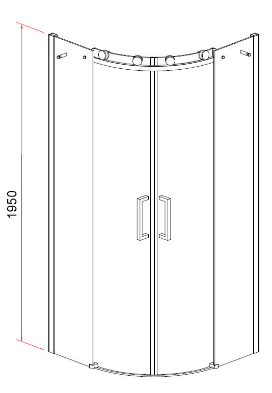 Frameless Offset Quadrant Shower Enclosure