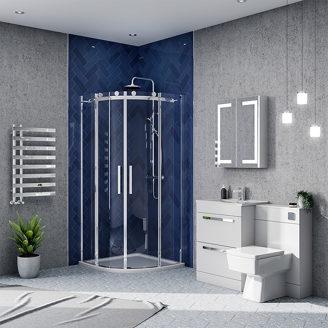 Nova Frameless Quadrant Shower Enclosure  Feature Large Image