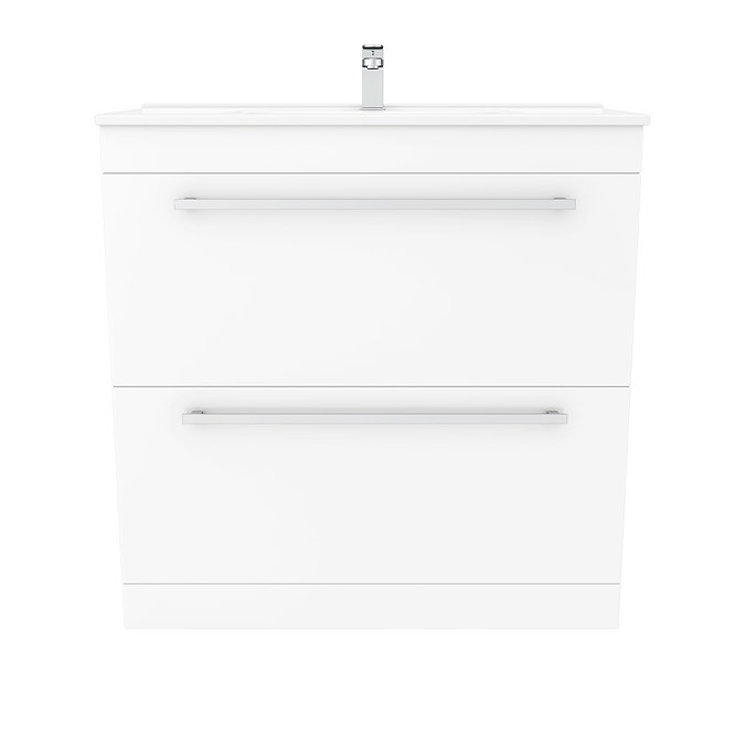 Nova High Gloss White Vanity Bathroom Suite - W1300 x D400/200mm