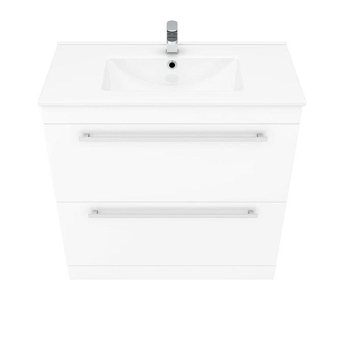Nova High Gloss White Vanity Bathroom Suite - W1300 x D400/200mm