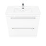 Nova High Gloss White Vanity Bathroom Suite - W1300 x D400/200mm