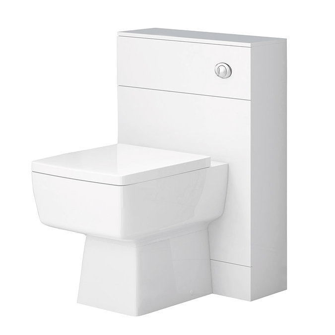 Nova High Gloss White Vanity Bathroom Suite - W1300 x D400/200mm Standard Large Image