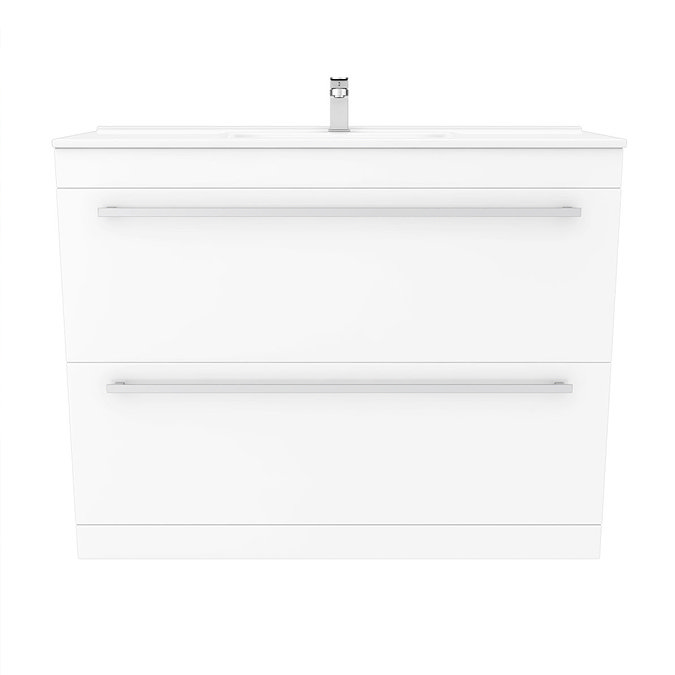 Nova High Gloss White Vanity Unit & Toilet Suite - 1500mm Wide, 200/400mm Depth
