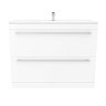 Nova High Gloss White Vanity Unit & Toilet Suite - 1500mm Wide, 200/400mm Depth