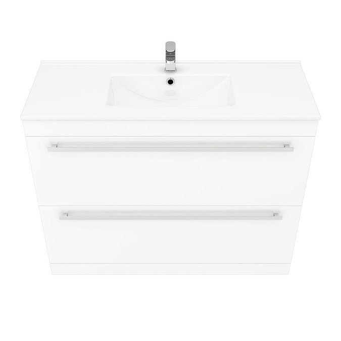 Nova High Gloss White Vanity Unit & Toilet Suite - 1500mm Wide, 200/400mm Depth