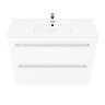 Nova High Gloss White Vanity Unit & Toilet Suite - 1500mm Wide, 200/400mm Depth