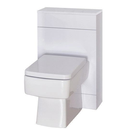 Nova High Gloss White Vanity Bathroom Suite with Square Double Ended Bath - 2 size options Standard Large Image