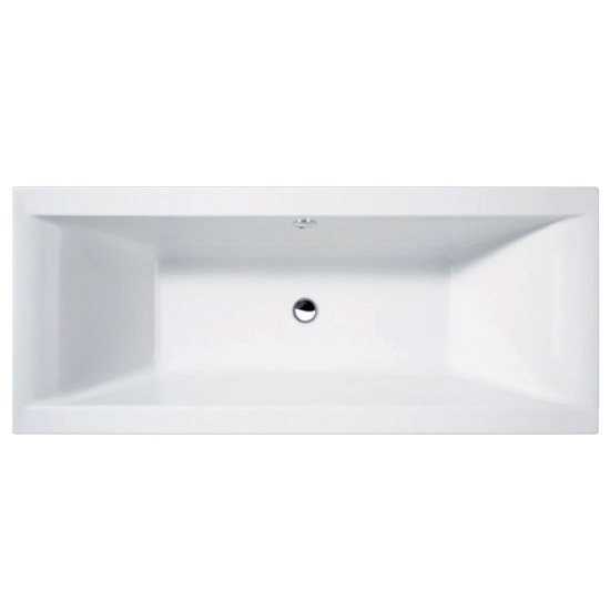 Nova High Gloss White Vanity Bathroom Suite with Square Double Ended Bath - 2 size options In Bathroom Large Image