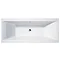 Nova High Gloss White Vanity Bathroom Suite with Square Double Ended Bath - 2 size options In Bathroom Large Image