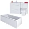 Nova High Gloss White Vanity Bathroom Suite with Square Double Ended Bath - 2 size options Large Image