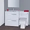 Nova High Gloss White Vanity Bathroom Suite with Square Single Ended Bath - 3 size options Profile Large Image