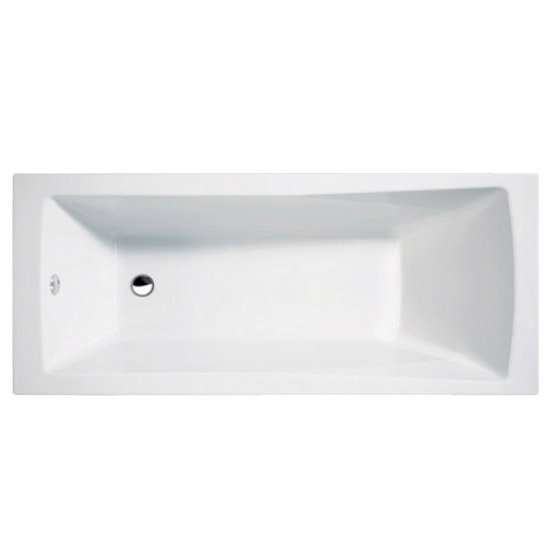 Nova High Gloss White Vanity Bathroom Suite with Square Single Ended Bath - 3 size options In Bathroom Large Image
