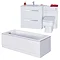 Nova High Gloss White Vanity Bathroom Suite with Square Single Ended Bath - 3 size options Large Image