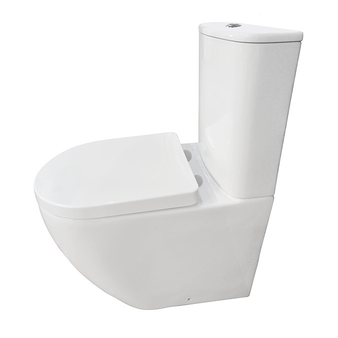 Nova Modern BTW Rimless Close Coupled Toilet + Soft Close Seat