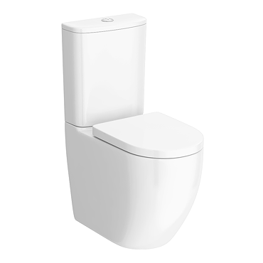 Nova Modern BTW Rimless Close Coupled Toilet + Soft Close Seat