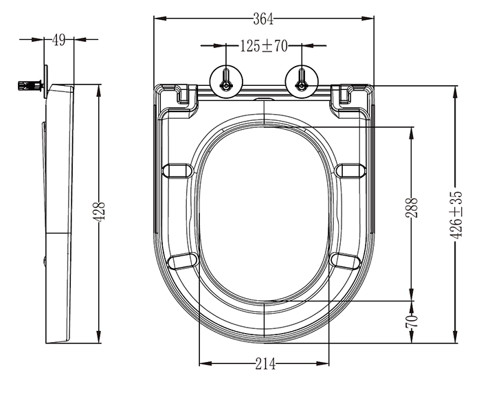 Nova Rimless Replacement Soft Close Toilet Seat