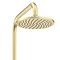 Nova Round Thermostatic Shower Kit with Spout Brushed Brass