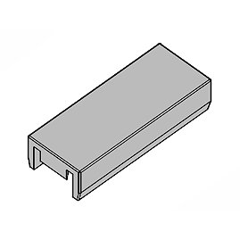 Nova Sliding Bath Screen Top Cover Cap Kit - Chrome