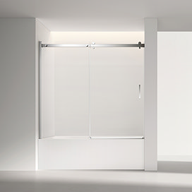 Nova Sliding Bath Screen (W1700 x H1500) - Chrome