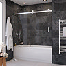 Nova Sliding Bath Screen (W1700 x H1500) - Chrome