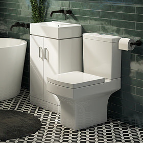 Nova Small Floor Standing 0TH Vanity + Square Toilet Large Image