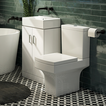 Nova Small Floor Standing 0TH Vanity + Square Toilet  Profile Large Image