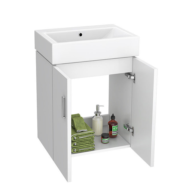 Nova Small Wall Hung 0TH Vanity + Square Toilet  Feature Large Image