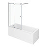 Nova Square Single Ended Bath with Sliding Bath Screen  Profile Large Image