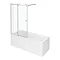 Nova Square Single Ended Bath with Sliding Bath Screen  Profile Large Image