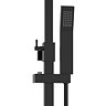 Nova Square Thermostatic Shower Kit with Spout Matt Black
