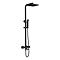 Nova Square Thermostatic Shower Kit with Spout Matt Black