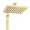 Nova Square Thermostatic Shower Kit with Spout Brushed Brass