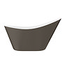 Nova Titanium Silver 1570 Modern Small Free Standing Slipper Bath  Newest Large Image