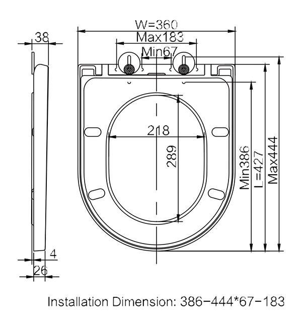 Nova UF Soft Close Toilet Seat Upgrade