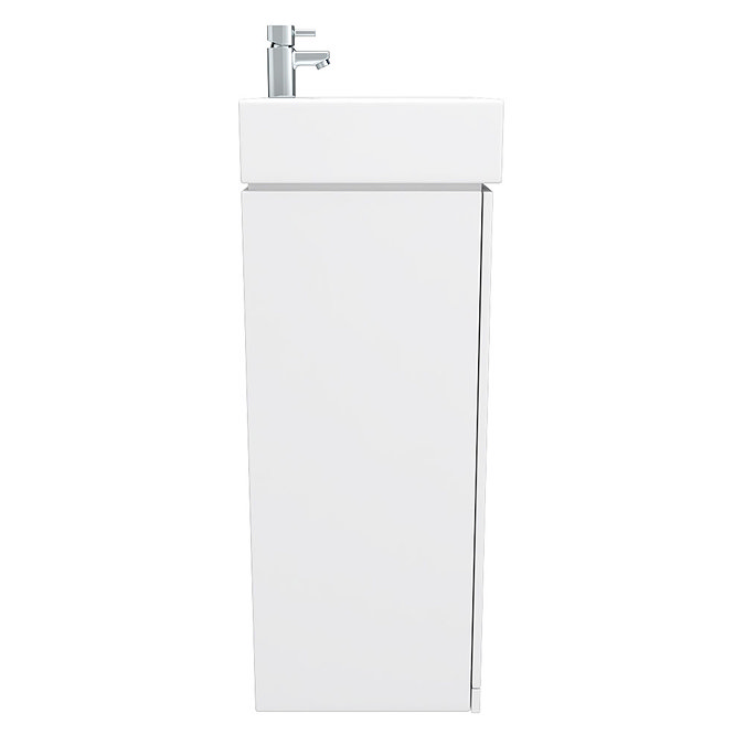 Nova Vanity Sink With Cabinet - 450mm Modern High Gloss White (Flat Packed)  Feature Large Image