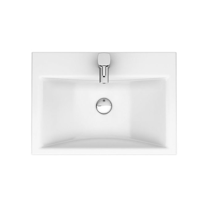 Nova Vanity Sink With Cabinet - 450mm Modern High Gloss White (Flat Packed)  Standard Large Image