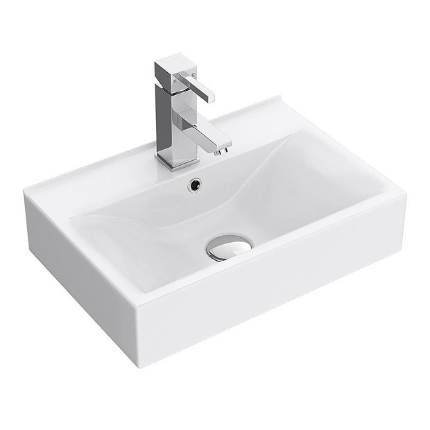 Nova Vanity Sink With Cabinet - 450mm Modern High Gloss White (Flat ...