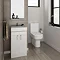 Nova Vanity Sink With Cabinet - 450mm Modern High Gloss White (Flat Packed)  In Bathroom Large Image