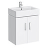 Nova Wall Mounted Vanity - 450mm Gloss White Large Image
