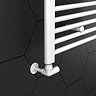 Arezzo White Round Corner Radiator Valves