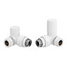 Nova White Round Corner Radiator Valves Large Image