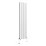 Nova White Vertical Double Panel Aluminium Radiator 1800 x 375mm (4 Section)