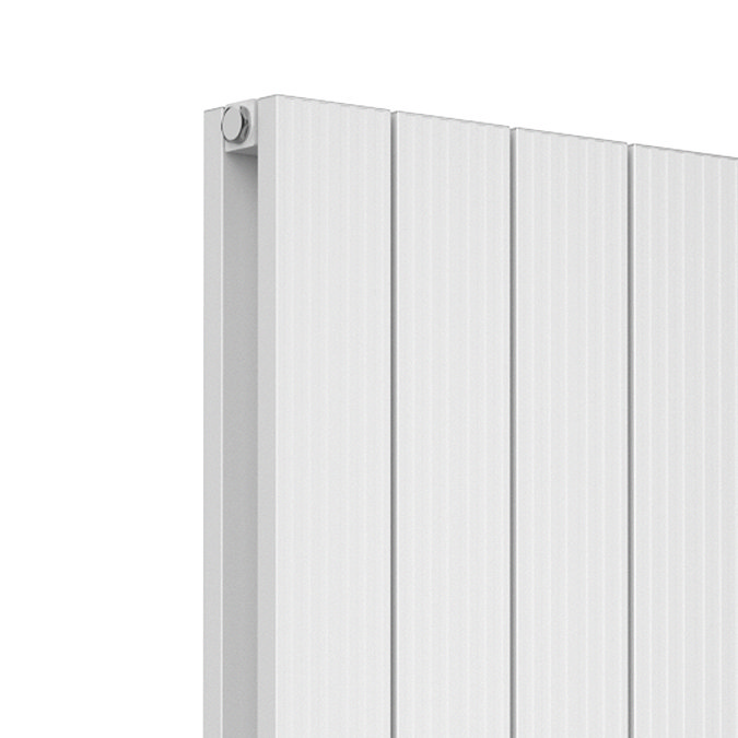 Nova White Vertical Double Panel Aluminium Radiator 1800 x 470mm (5 Section)