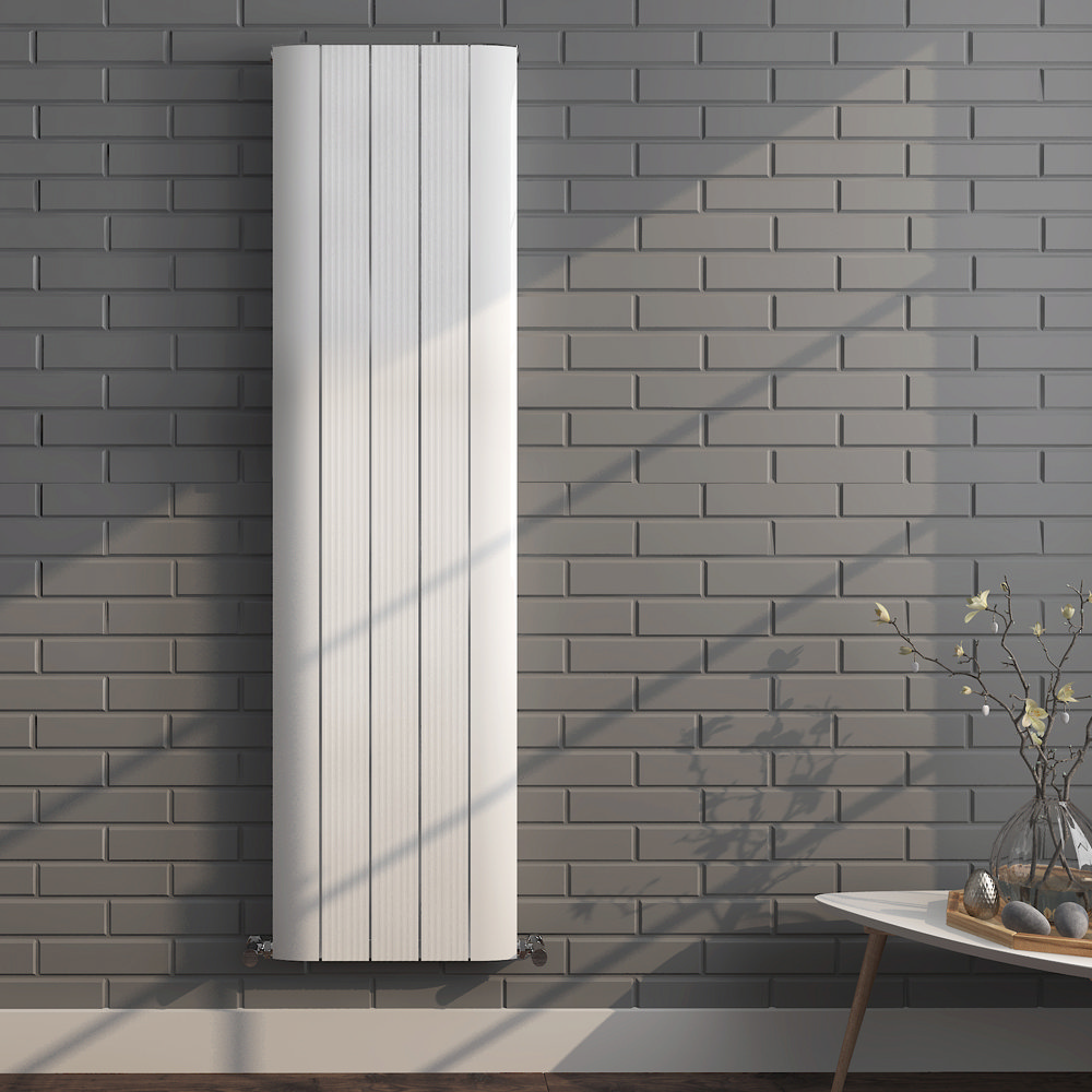 Nova White Vertical Double Panel Aluminium Radiator 1800 x 466mm (5